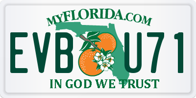 FL license plate EVBU71