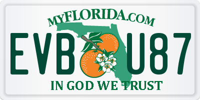 FL license plate EVBU87
