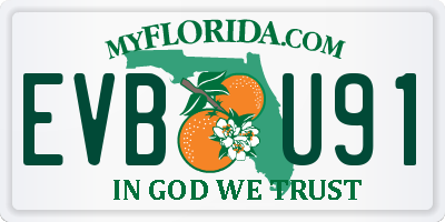 FL license plate EVBU91