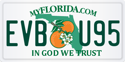 FL license plate EVBU95