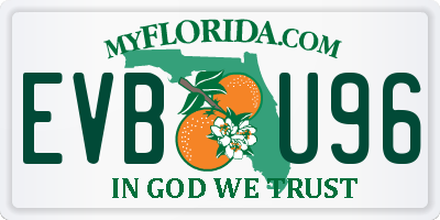 FL license plate EVBU96