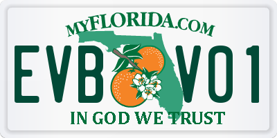 FL license plate EVBV01