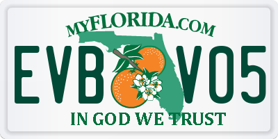 FL license plate EVBV05