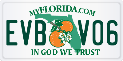 FL license plate EVBV06
