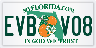 FL license plate EVBV08