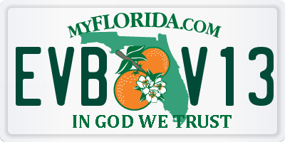 FL license plate EVBV13