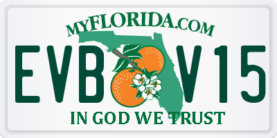 FL license plate EVBV15