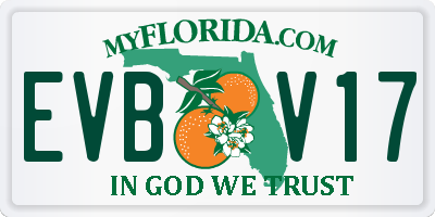 FL license plate EVBV17