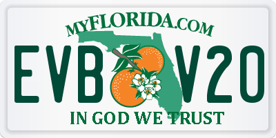 FL license plate EVBV20