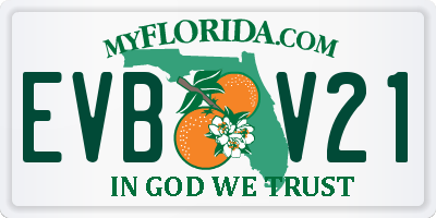 FL license plate EVBV21