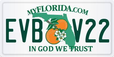 FL license plate EVBV22