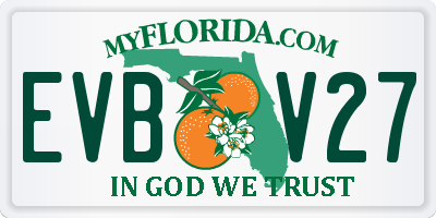 FL license plate EVBV27