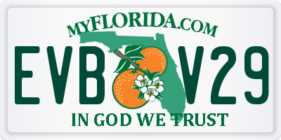 FL license plate EVBV29