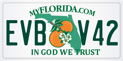 FL license plate EVBV42
