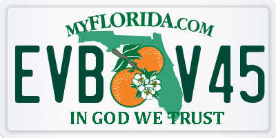 FL license plate EVBV45