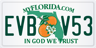 FL license plate EVBV53