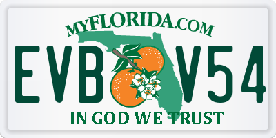 FL license plate EVBV54