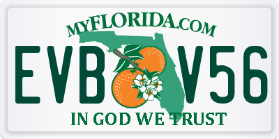 FL license plate EVBV56
