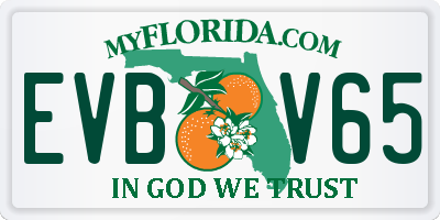 FL license plate EVBV65