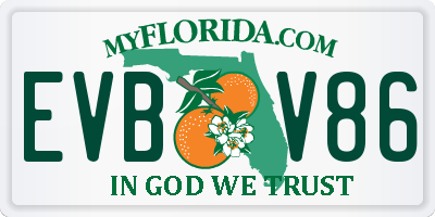 FL license plate EVBV86