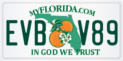 FL license plate EVBV89
