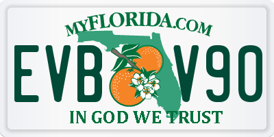 FL license plate EVBV90