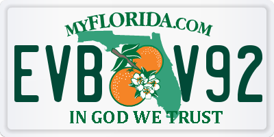 FL license plate EVBV92