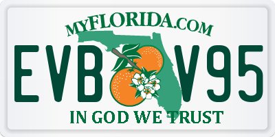 FL license plate EVBV95