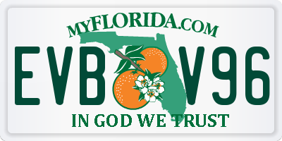 FL license plate EVBV96