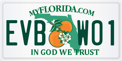 FL license plate EVBW01