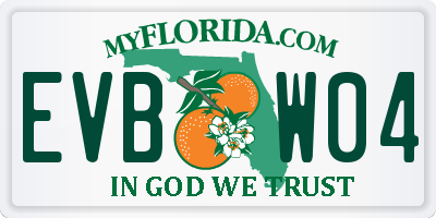 FL license plate EVBW04