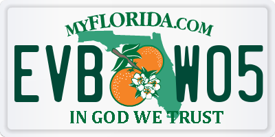 FL license plate EVBW05