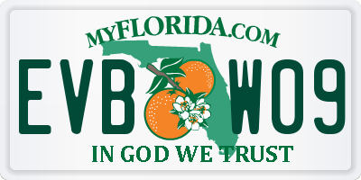 FL license plate EVBW09