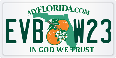 FL license plate EVBW23