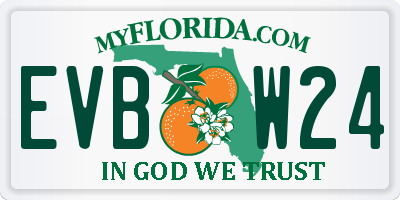 FL license plate EVBW24