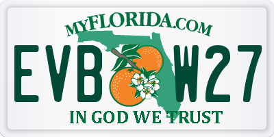 FL license plate EVBW27