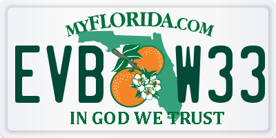 FL license plate EVBW33
