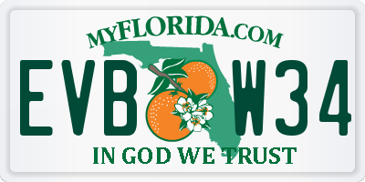 FL license plate EVBW34