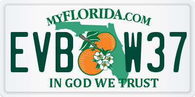FL license plate EVBW37