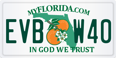 FL license plate EVBW40