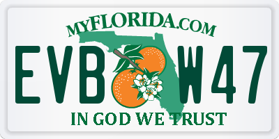 FL license plate EVBW47