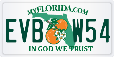 FL license plate EVBW54