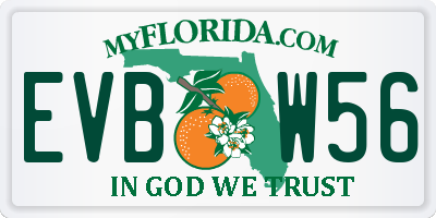 FL license plate EVBW56