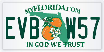 FL license plate EVBW57