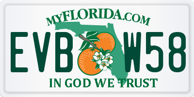 FL license plate EVBW58