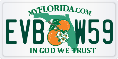 FL license plate EVBW59