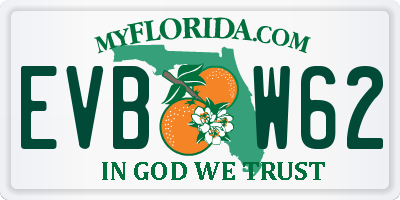 FL license plate EVBW62