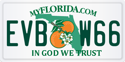 FL license plate EVBW66