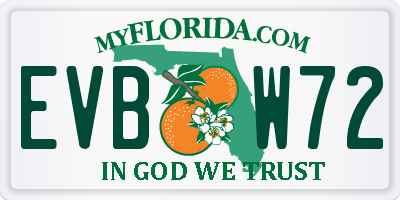FL license plate EVBW72