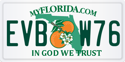 FL license plate EVBW76